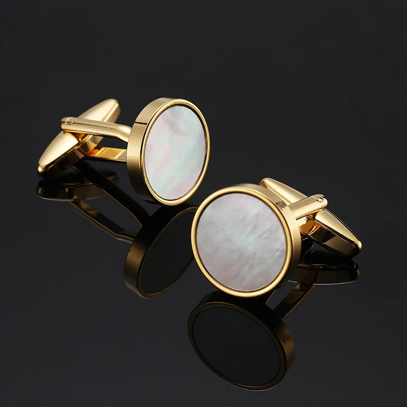 Talisman Cufflink – Ivory Pearl Gold