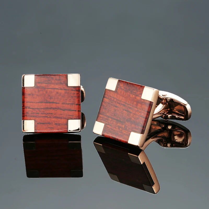 Talisman Cufflink – Rosewood Gold
