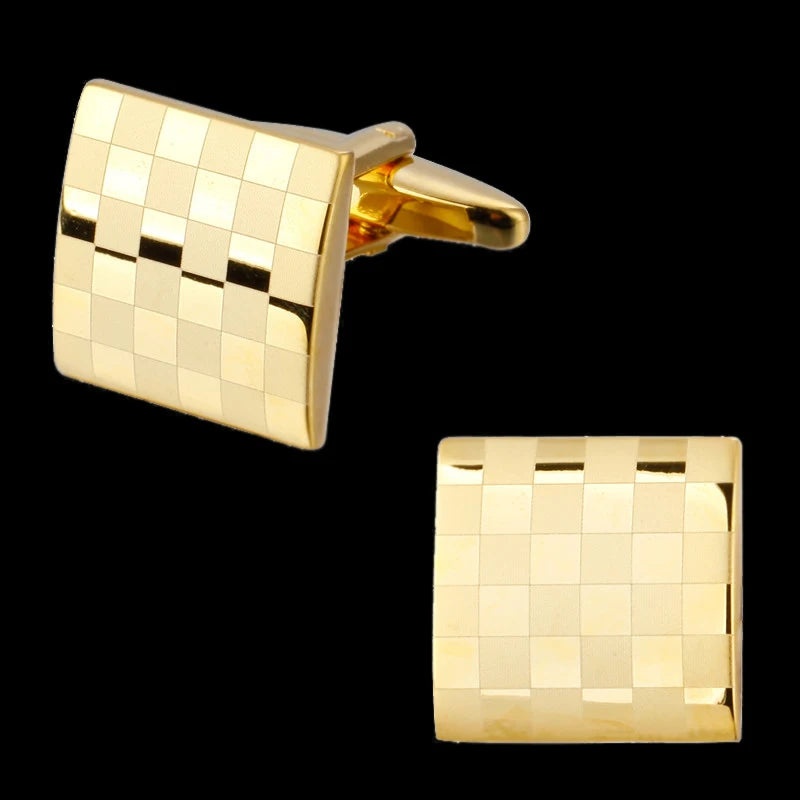 Golden Checkerboard cufflinks