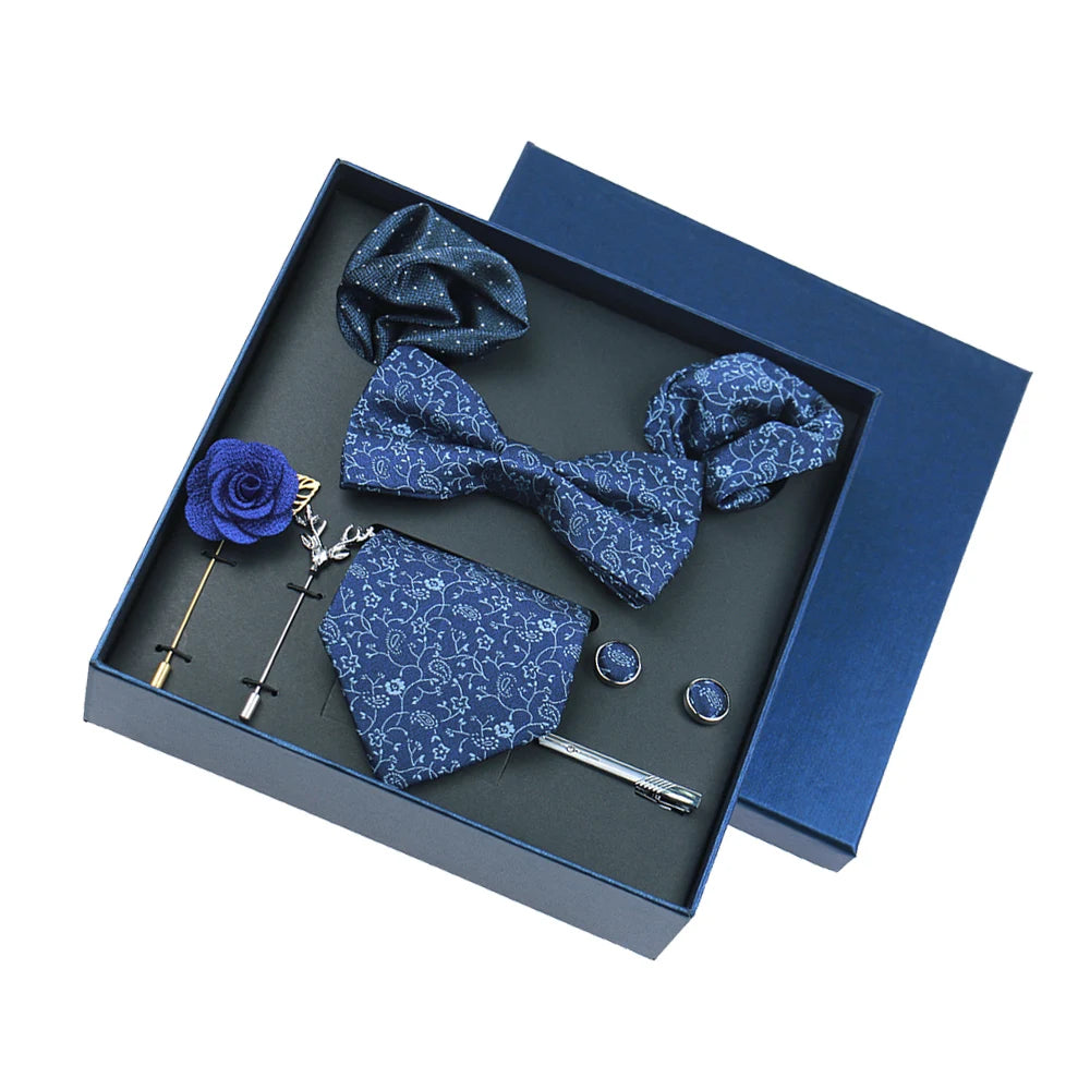 Fenwick - Talisman Tie Set – Midnight Blue Paisley Luxury Set