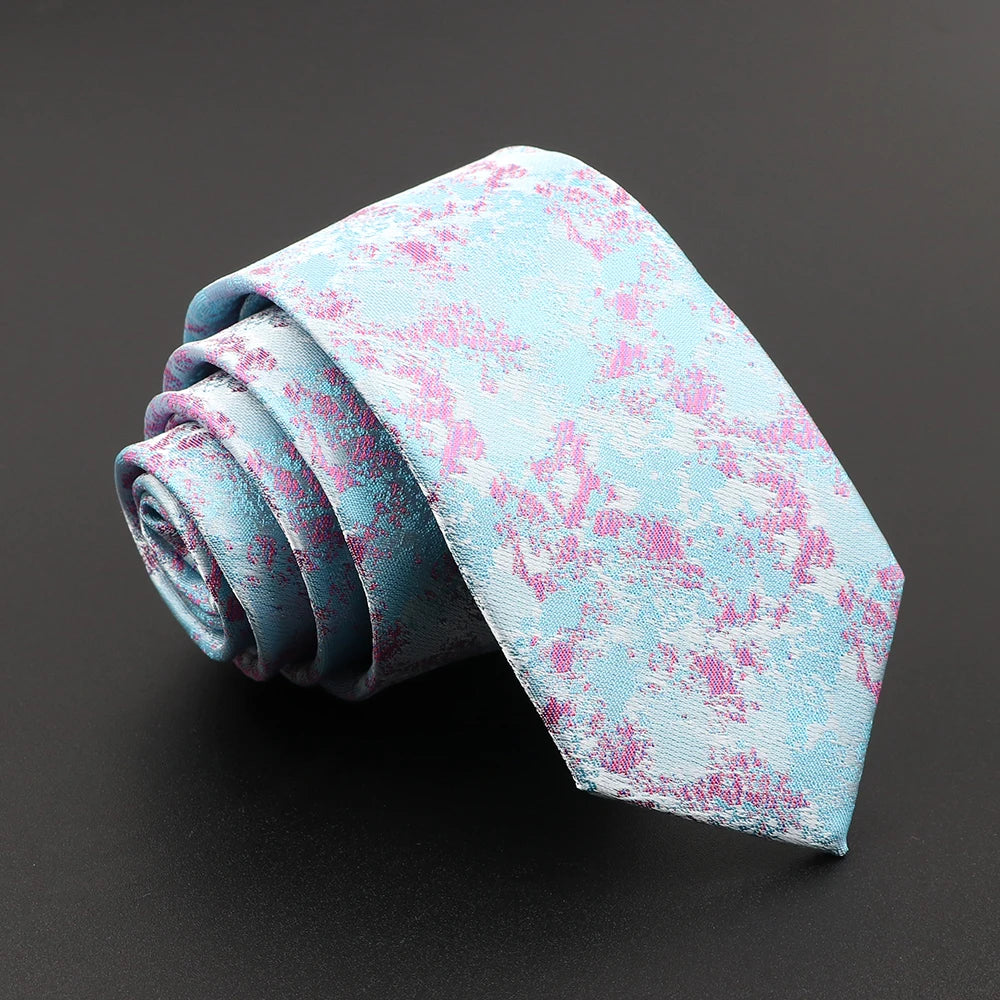 Aldous - Mint Pink Floral Tie
