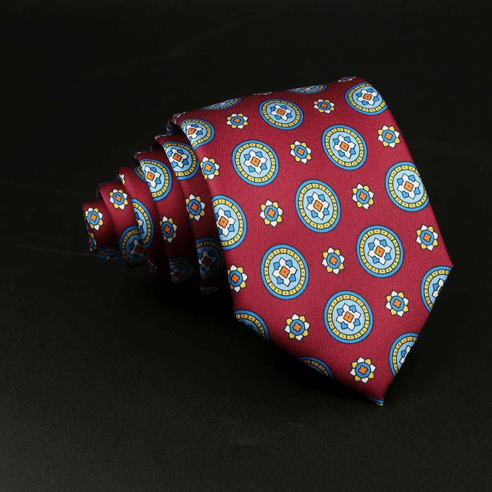 Belluzzi - Crimson Compass Medallion Tie
