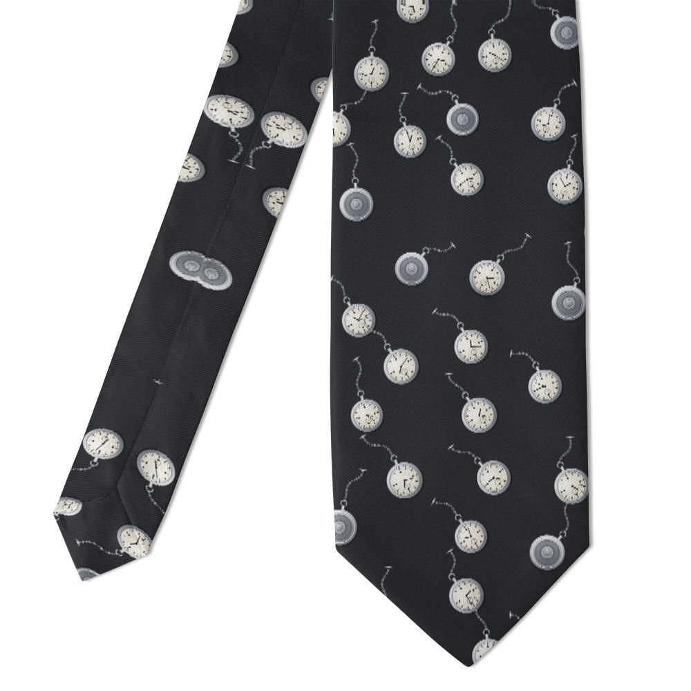 Chodkiewicz - Charcoal & Silver Pocket Watch Tie – A Gentleman's Timekeeping