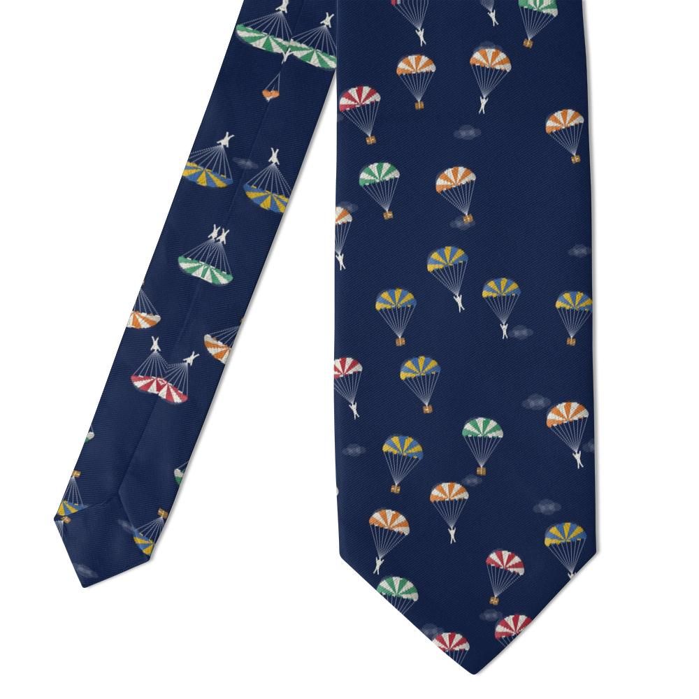 Massalski - Navy Parachute Tie – Bright Chutes in a Night Sky