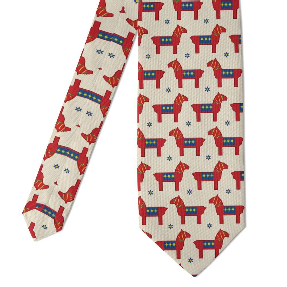 Bryske - Red & Cream Dala Horse Tie – Dalarna Classic
