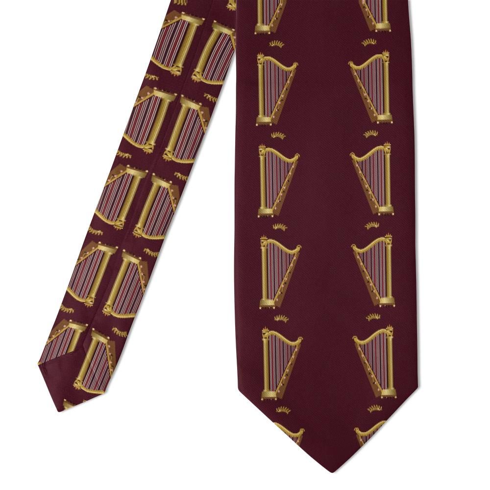 Mensdorff - Burgundy & Gold Harp Tie – Royal Recital