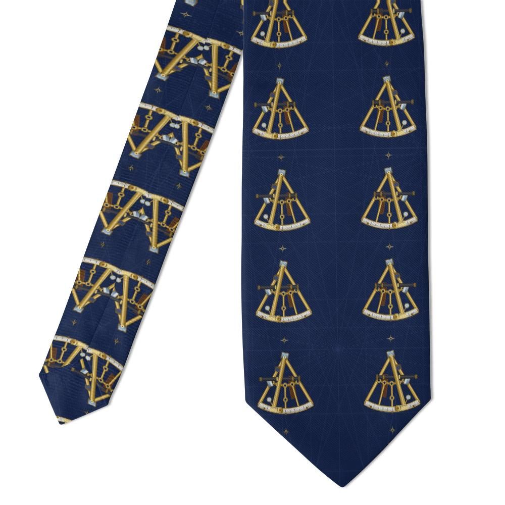 Palffy - Navy & Brass Sextant Tie – Celestial Navigator
