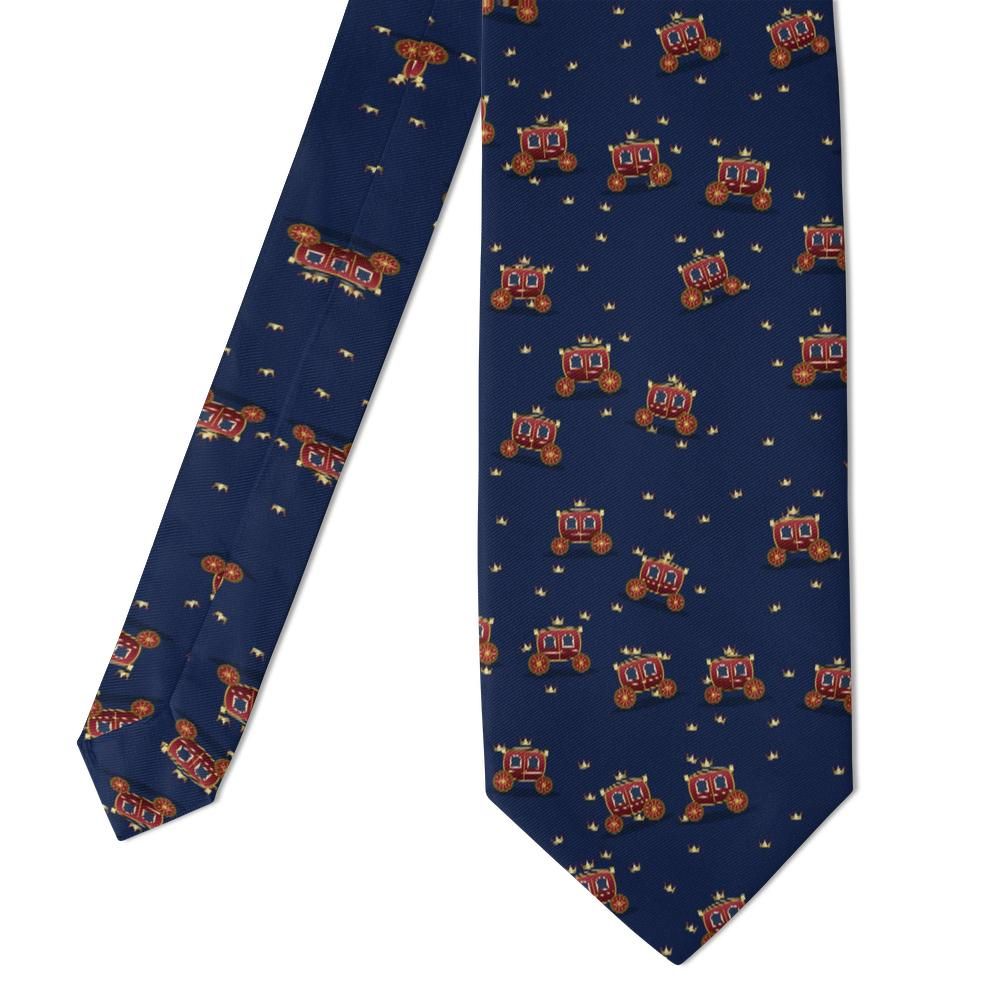 Potulicki - Navy & Gold Carriage Tie – Royal Coaches and Crowns