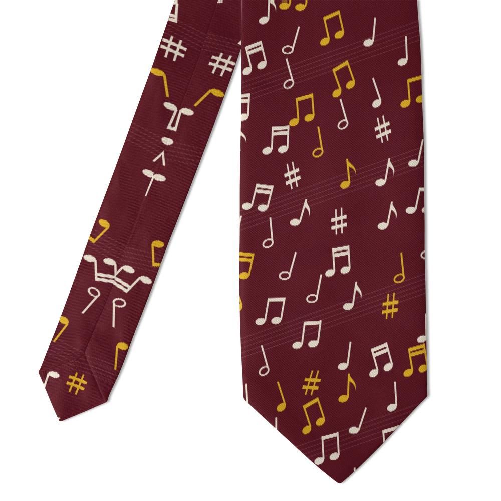 Bjelke - Burgundy Music Note Tie – Opera Night