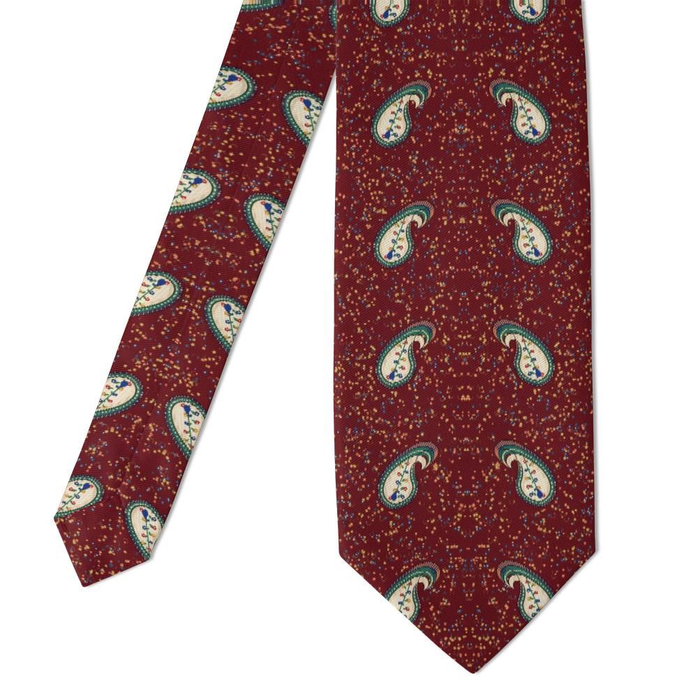 Csaky - Red & Ivory Kashmir Paisley Tie – Silk Road