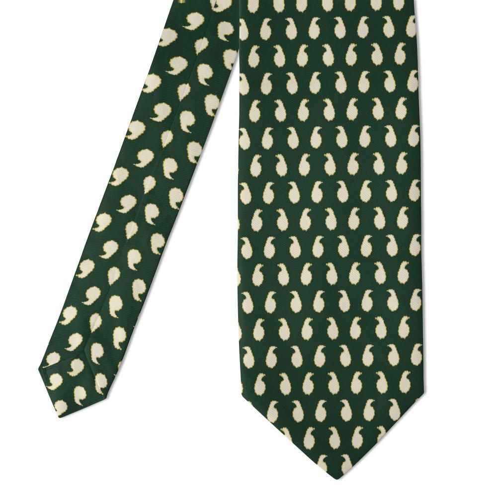 Venier - Forest & Cream Petit Boteh Tie – Quiet Refinement