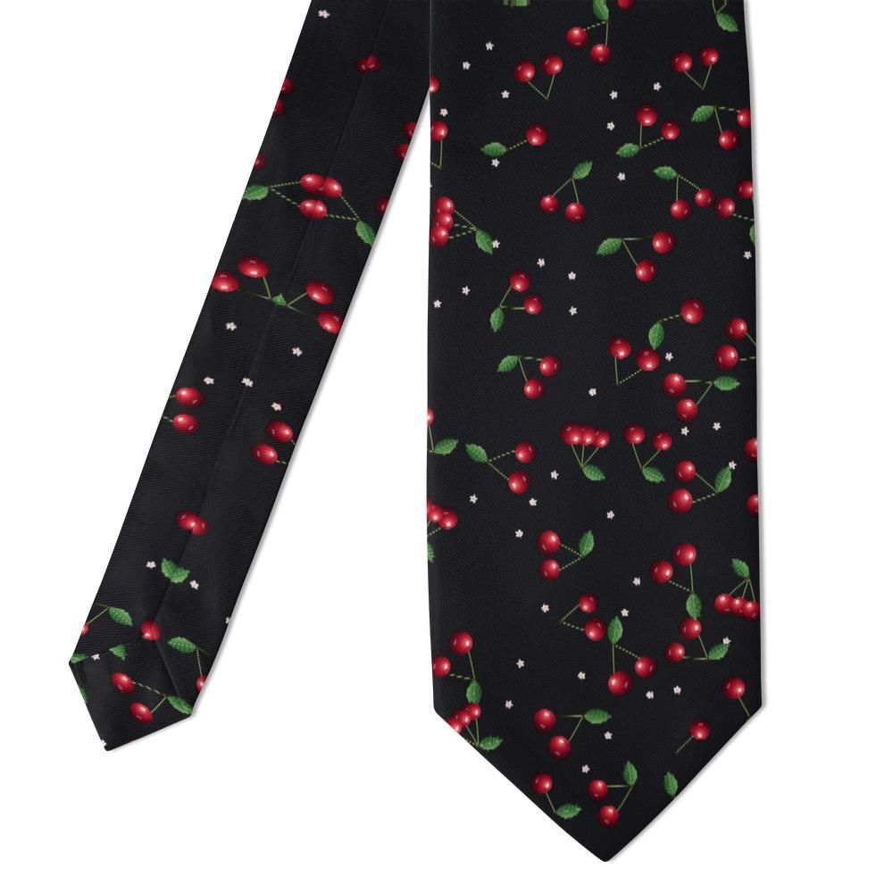 Jablonowski - Black & Red Cherry Tie – Bold Fruit with a Retro Wink