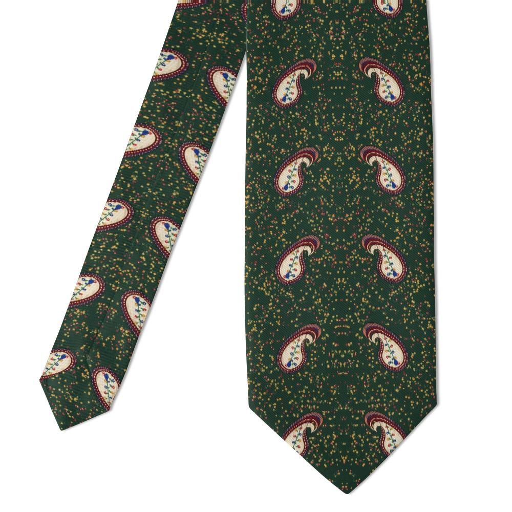 Csaky - Forest & Ivory Kashmir Paisley Tie – Shalimar Garden