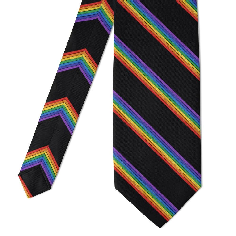 Stiernstedt - Black Rainbow Stripe Tie – Studio Night