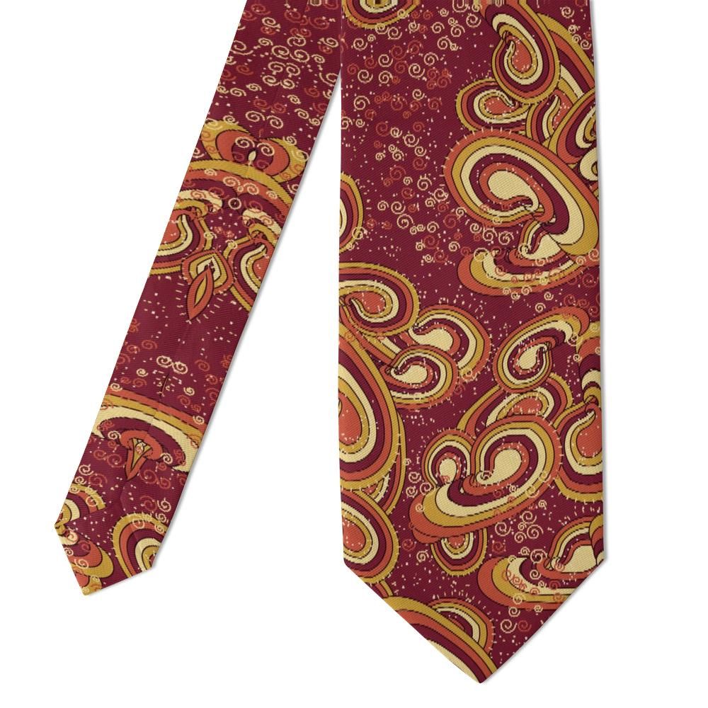 Savelli - Burgundy & Gold Grand Paisley Tie – Opera Night