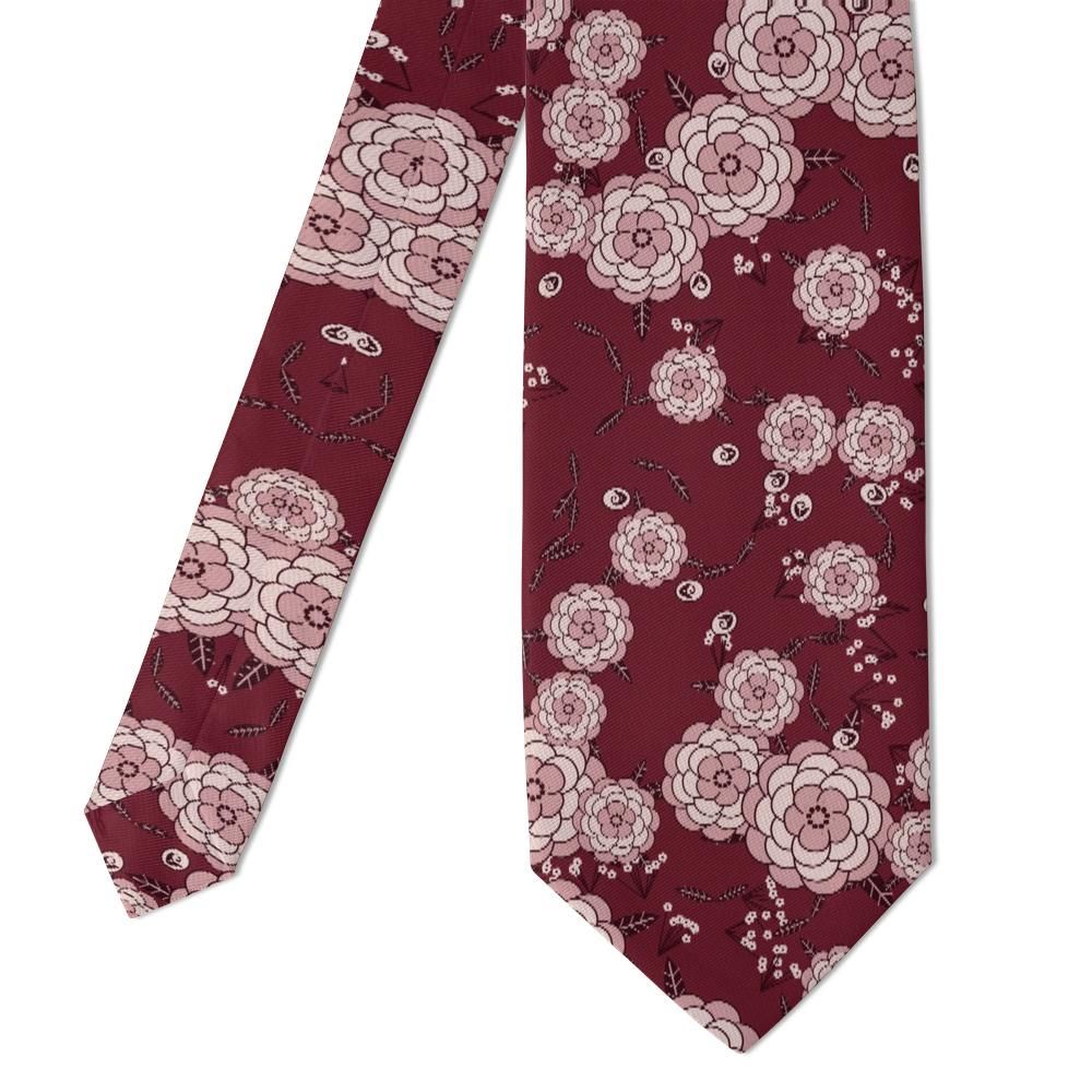 Bentinck - Burgundy & Blush Vintage Peony Tie – Heirloom Garden