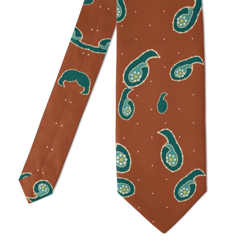 Cornaro - Terracotta & Teal Bohemian Paisley Tie – Free Spirit