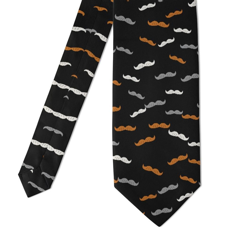Gjedde - Black Mustache Tie – Handlebar Night