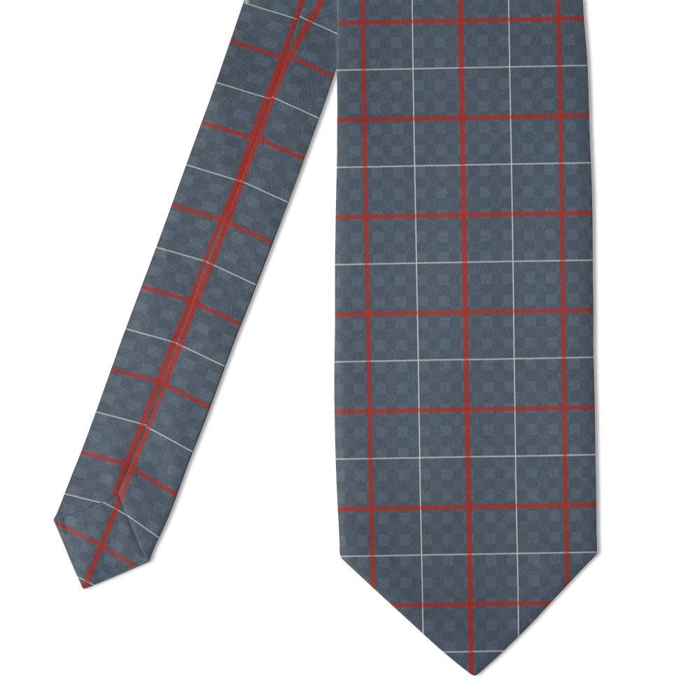 Mannerskantz - Slate & Red Gamekeeper Check Tie – Grey Fell