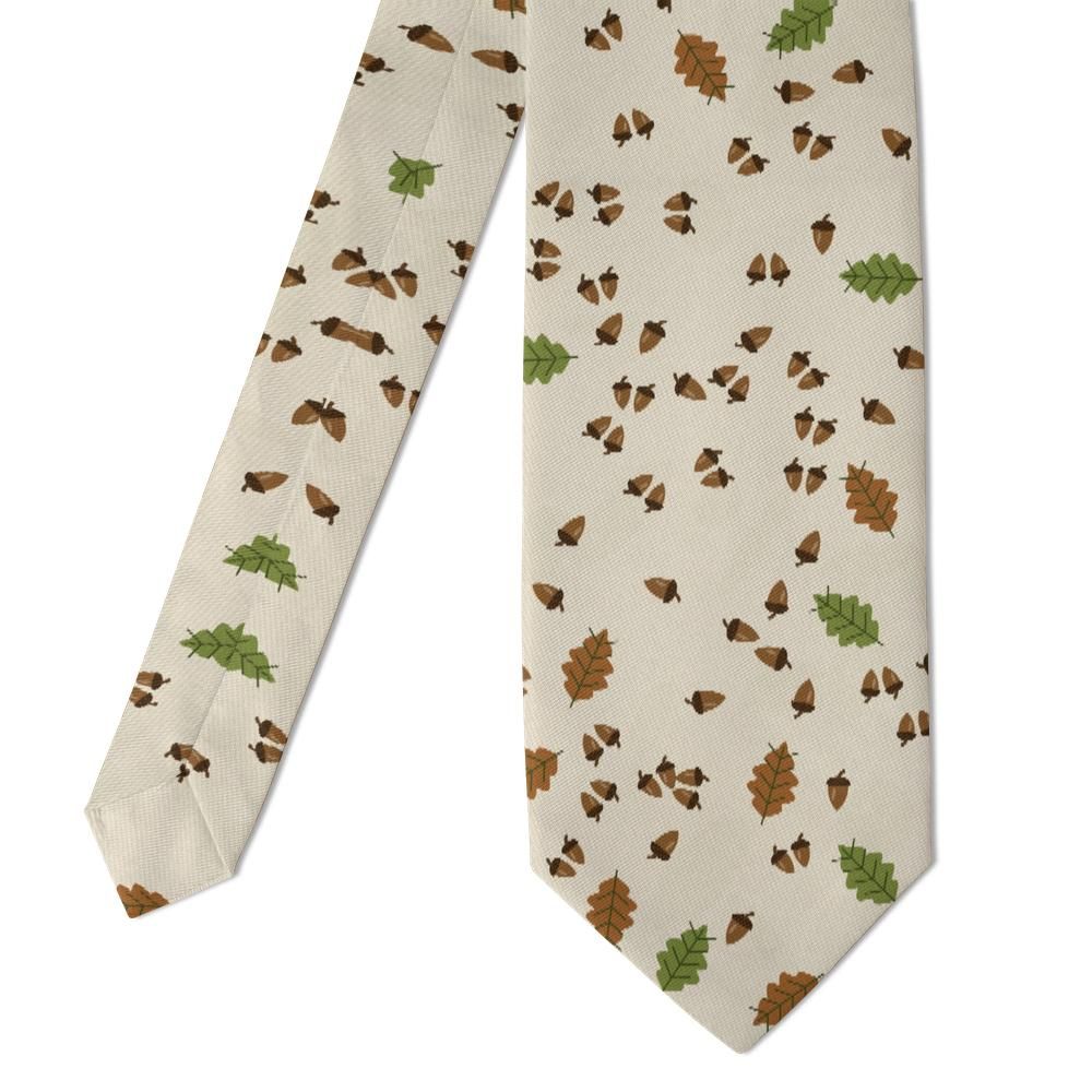 Goye - Cream & Brown Acorn & Oak Tie – Harvest Season Charm