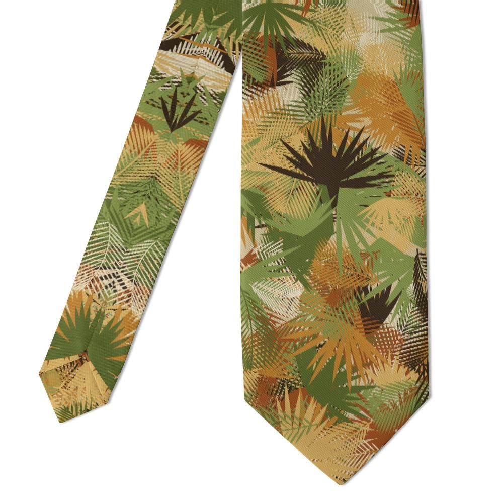 Podebusk - Olive & Rust Jungle Leaf Tie – Savanna Shade