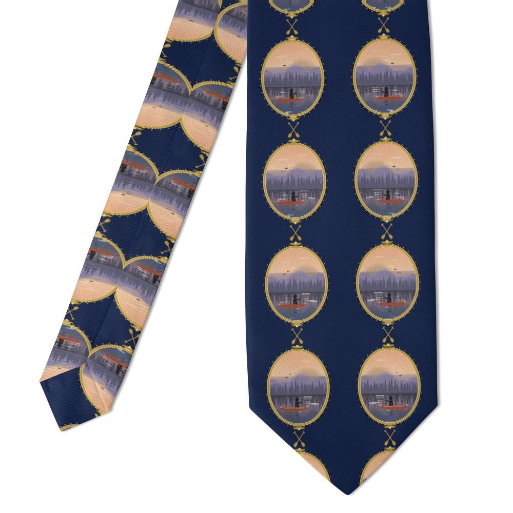 Forgach - Navy & Peach Canoe Tie – Dawn Paddle