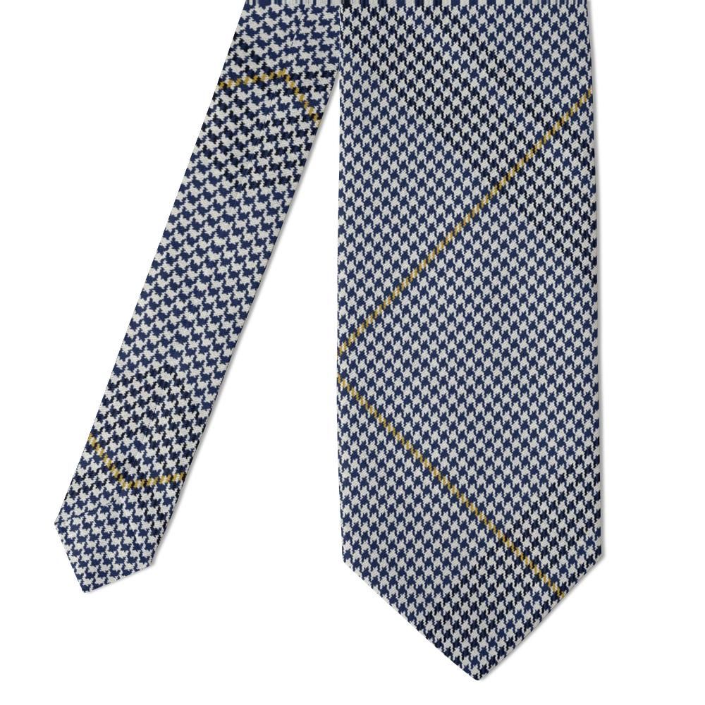 Urquhart - Navy & Gold Glen Check Tie – Loch Evening