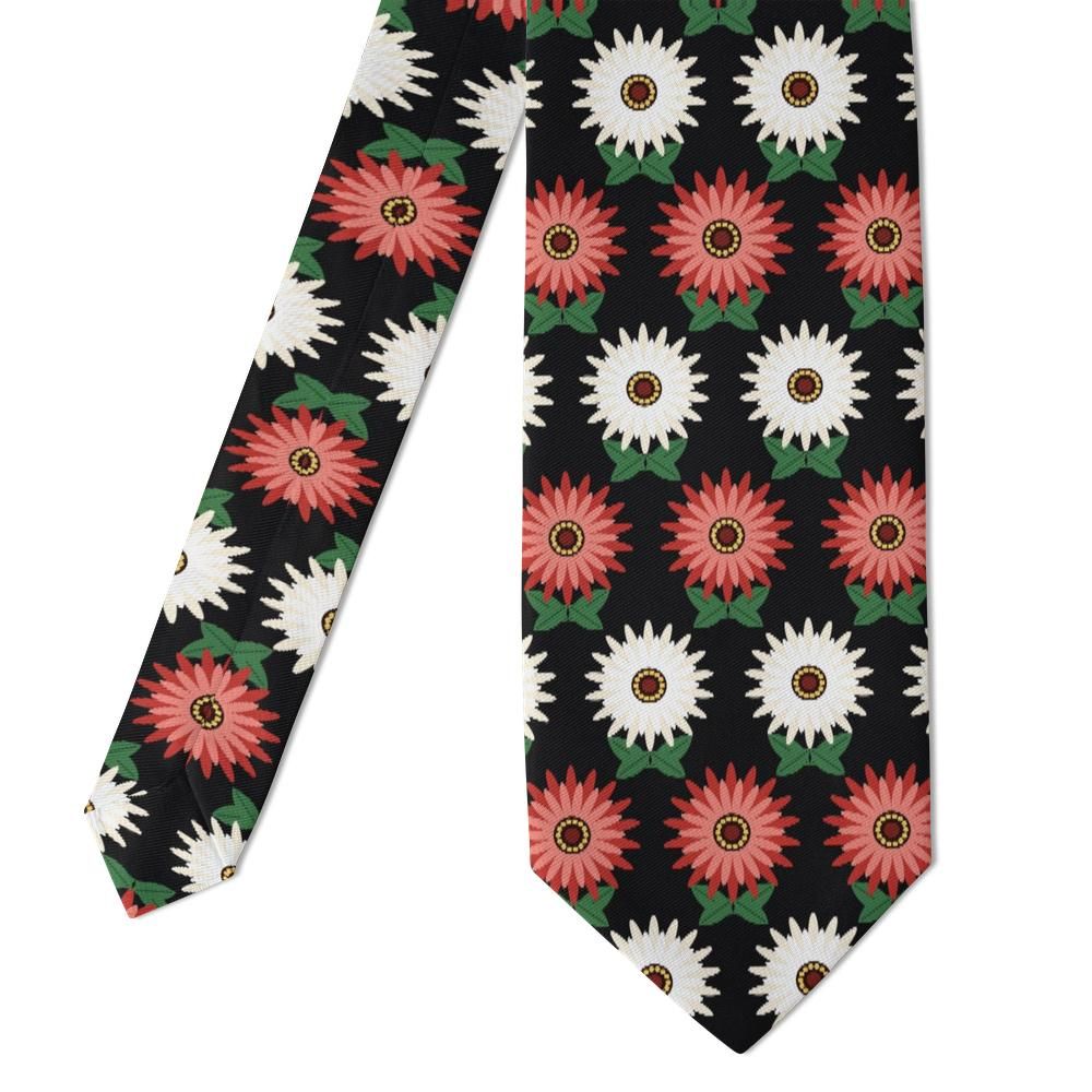 Stolberg - Black & Red Gerbera Tie – Late Bloom