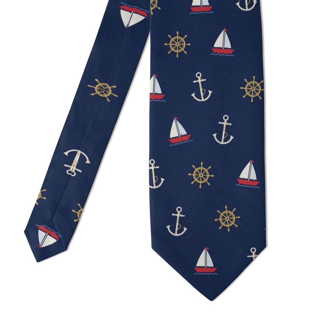 Zierotin - Navy & Red Nautical Tie – Harbour Regatta