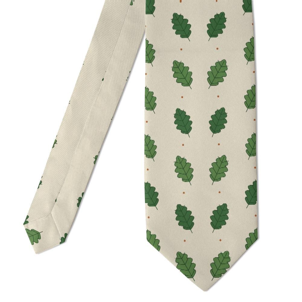 Wielopolski - Cream & Green Oak Leaf Tie – Summer Canopy