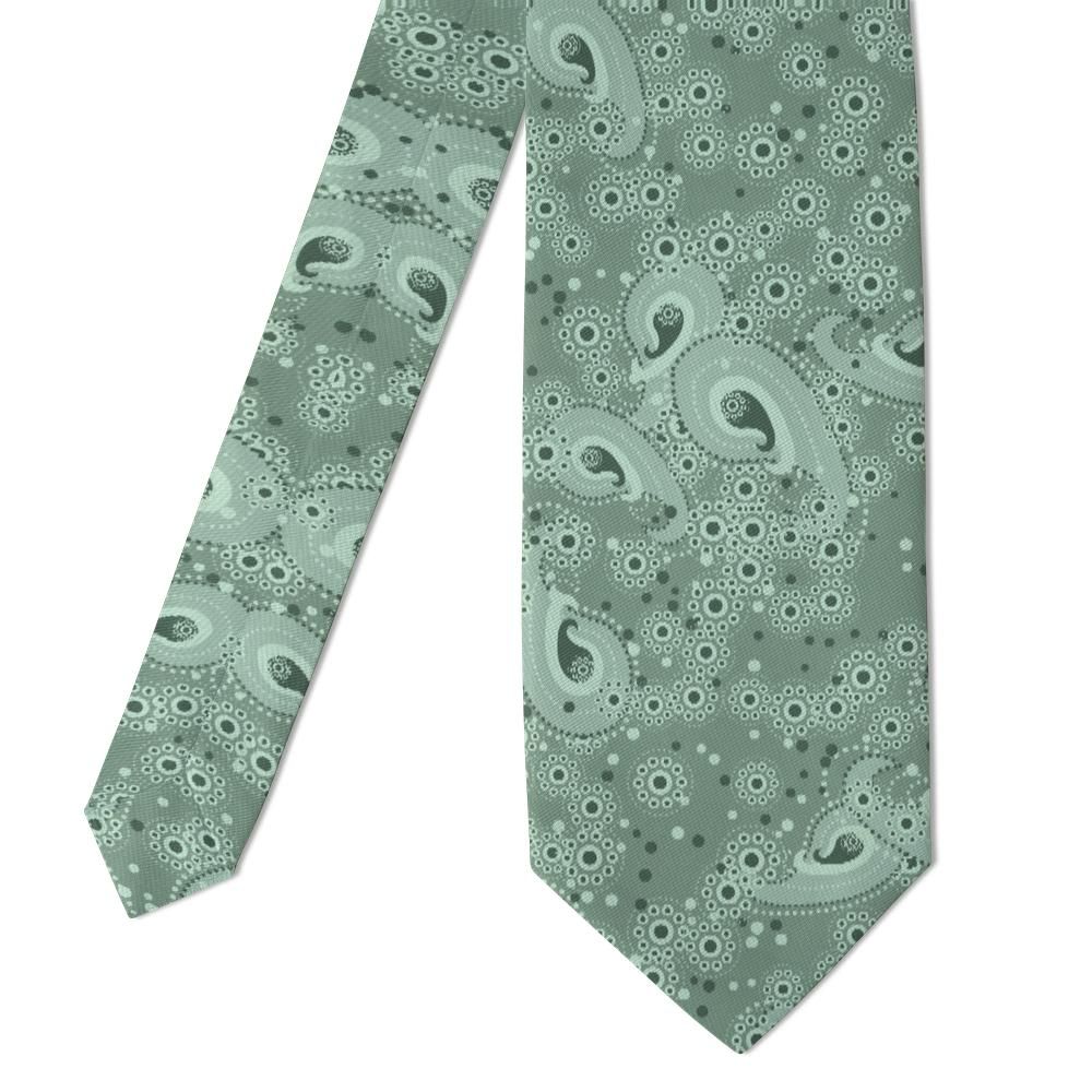 Huitfeldt - Sage Beaded Paisley Tie – Tonal Dotwork