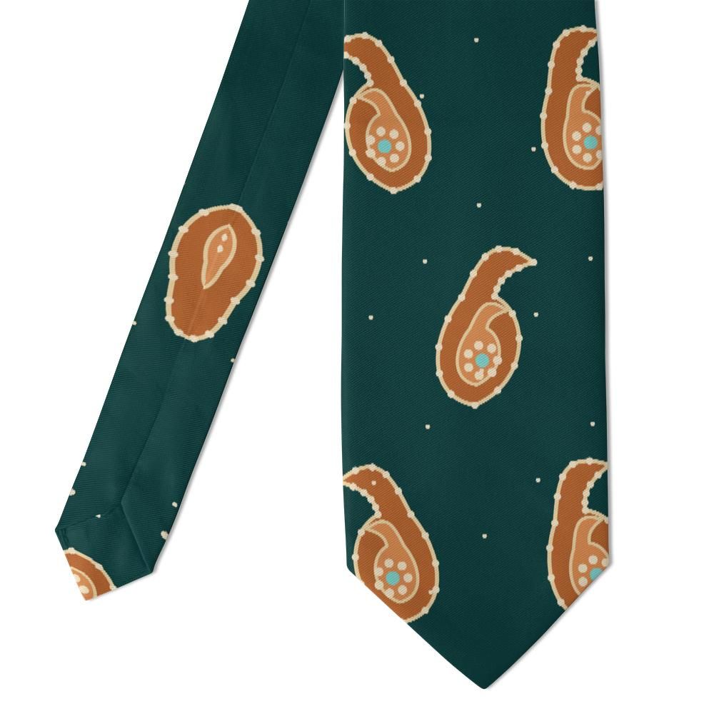 Grimani - Teal & Copper Grand Boteh Tie – Adriatic Treasure