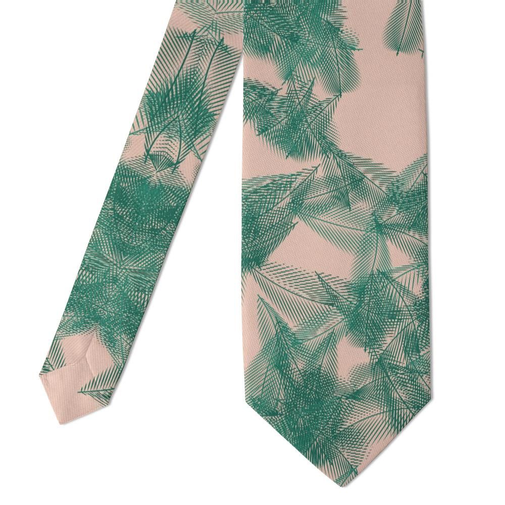Kaas - Blush & Teal Palm Frond Tie – Tropical Shade