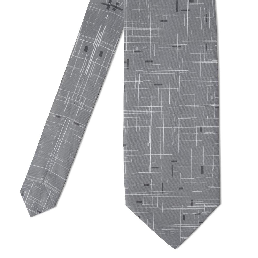 Bramber - Silver Textured Plaid Tie – Steel Weave
