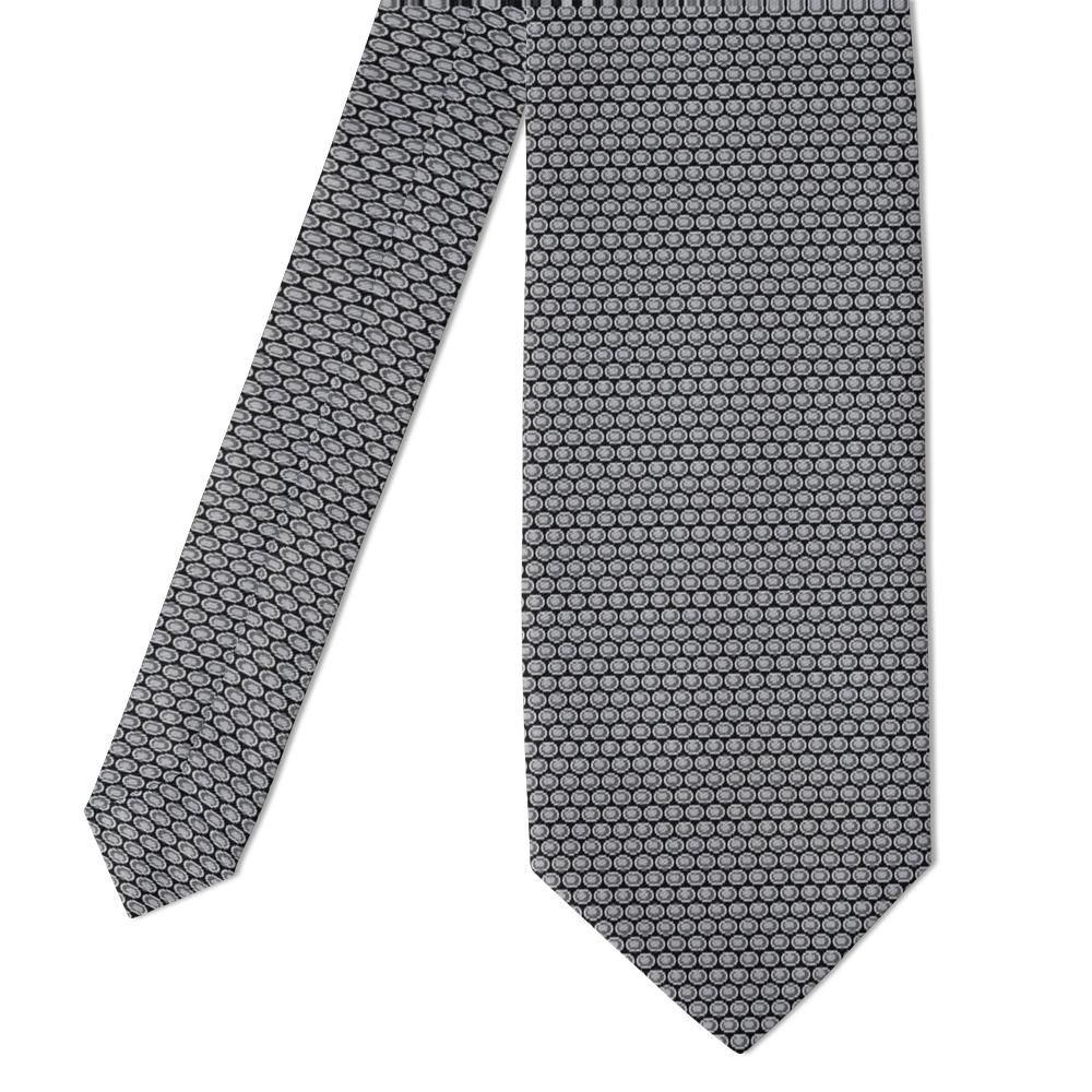 Évreux - Silver & Black Oval Link Tie – Midnight Cufflink