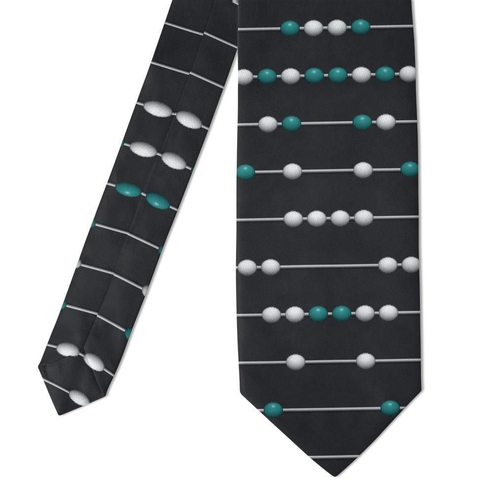 Ribbing - Charcoal & Teal Abacus Dot Tie – Merchant Ledger