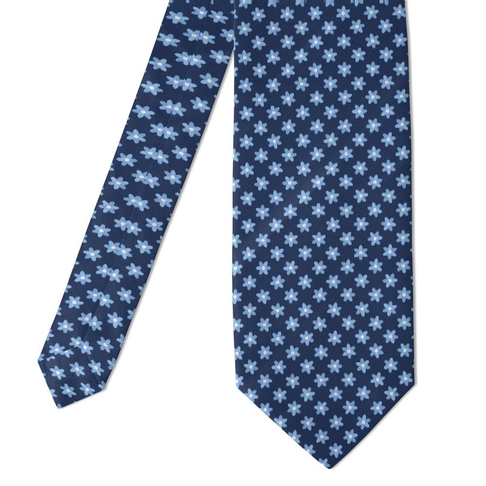 Gyldenstierne - Navy & Sky Blossom Foulard Tie – Harbour Evening