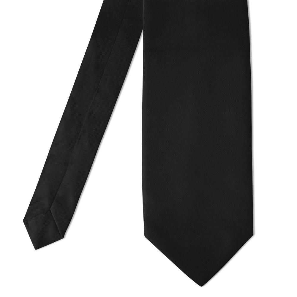 Hermelin - Black Barathea Tie – Black Tie Dinner