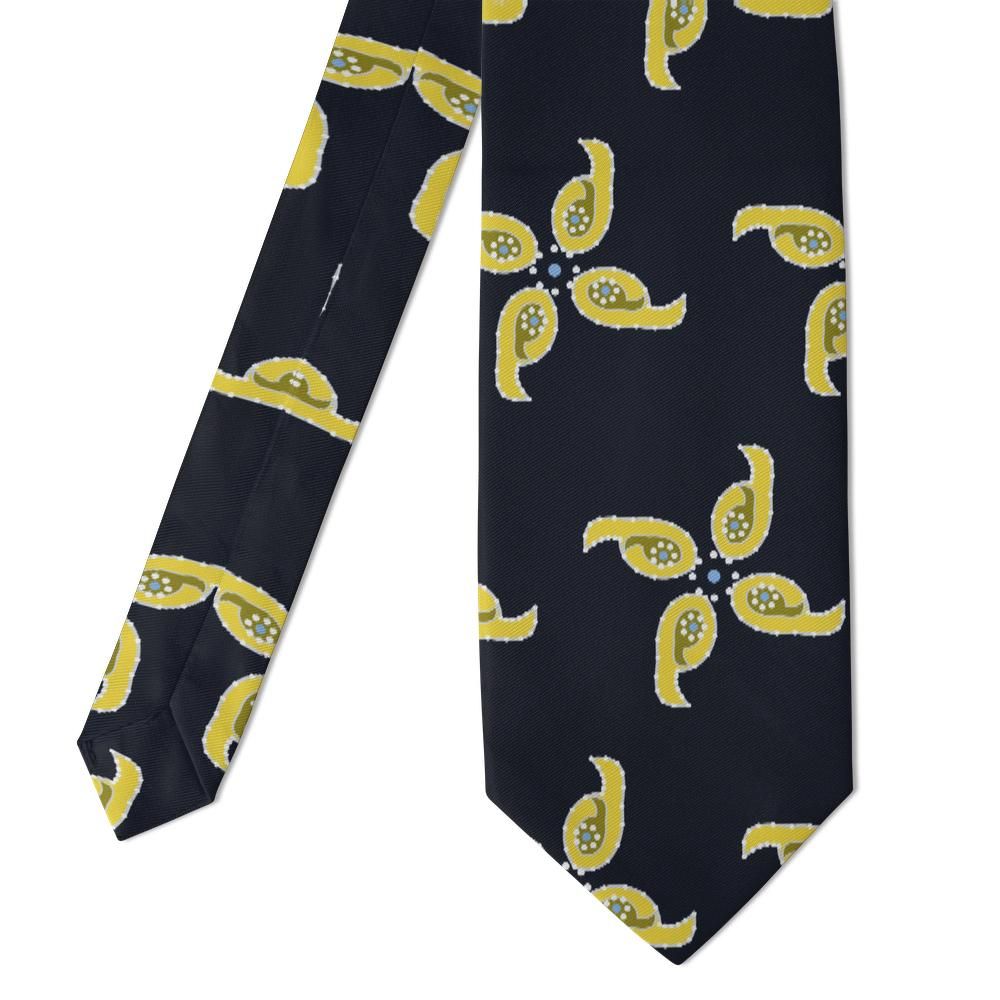 Vendramin - Ink & Lemon Carousel Paisley Tie – Midnight Carnival