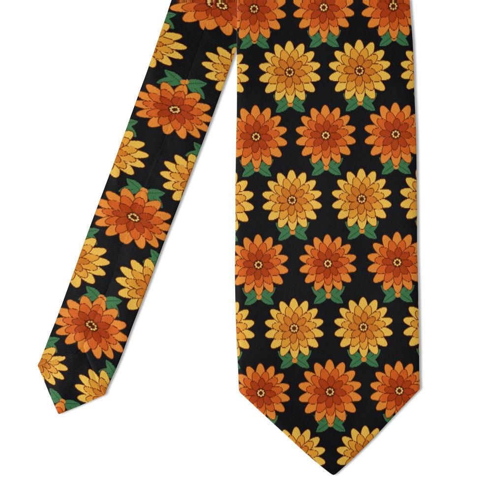 Windisch-Graetz - Black & Orange Zinnia Tie – Late Summer Blaze
