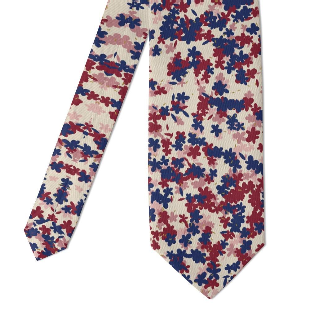 Rantzau - Cream & Navy Painted Blossom Tie – Holstein Spring