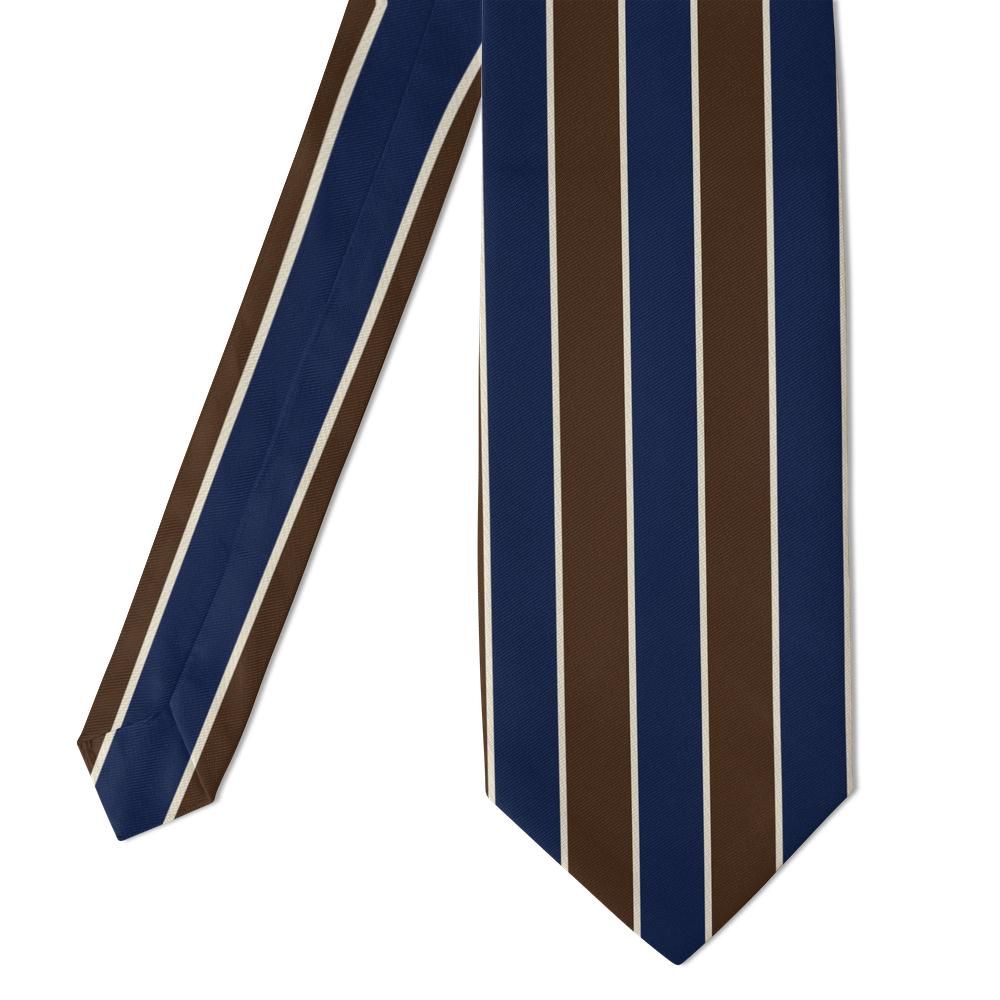 Solms - Navy & Brown Guards Stripe Tie – Field Day
