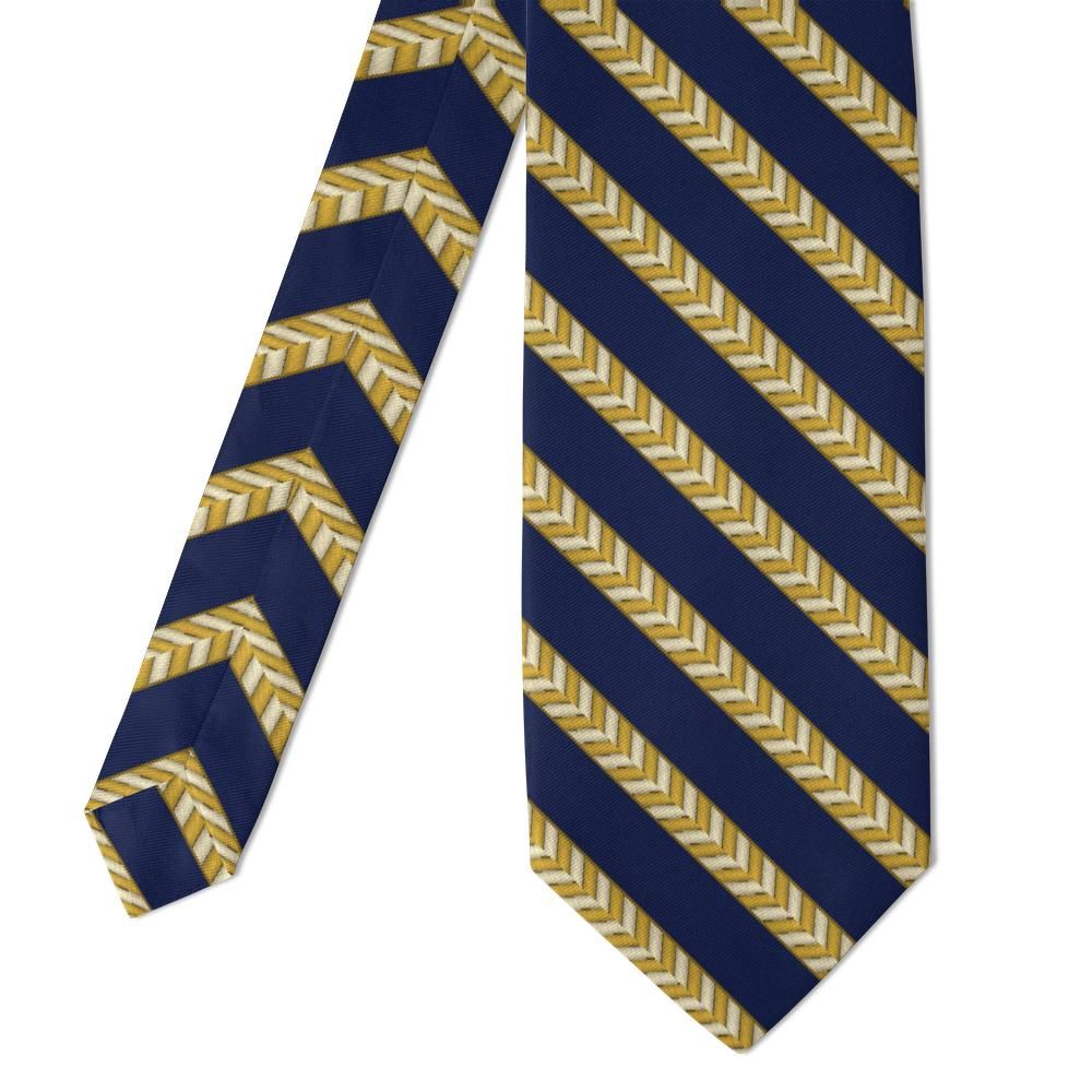 Falkenberg - Navy & Gold Braid Stripe Tie – Admiral's Braid