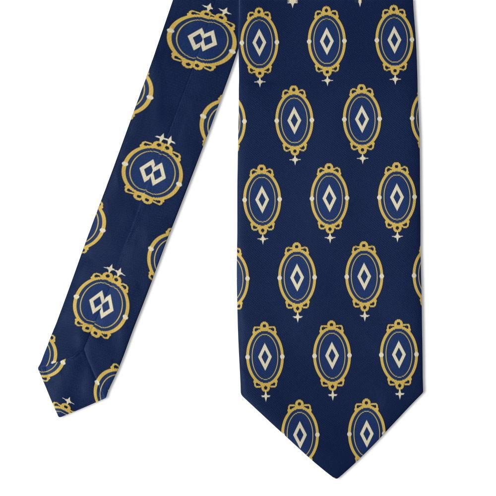 Attems - Navy & Gold Cartouche Tie – Portrait Gallery