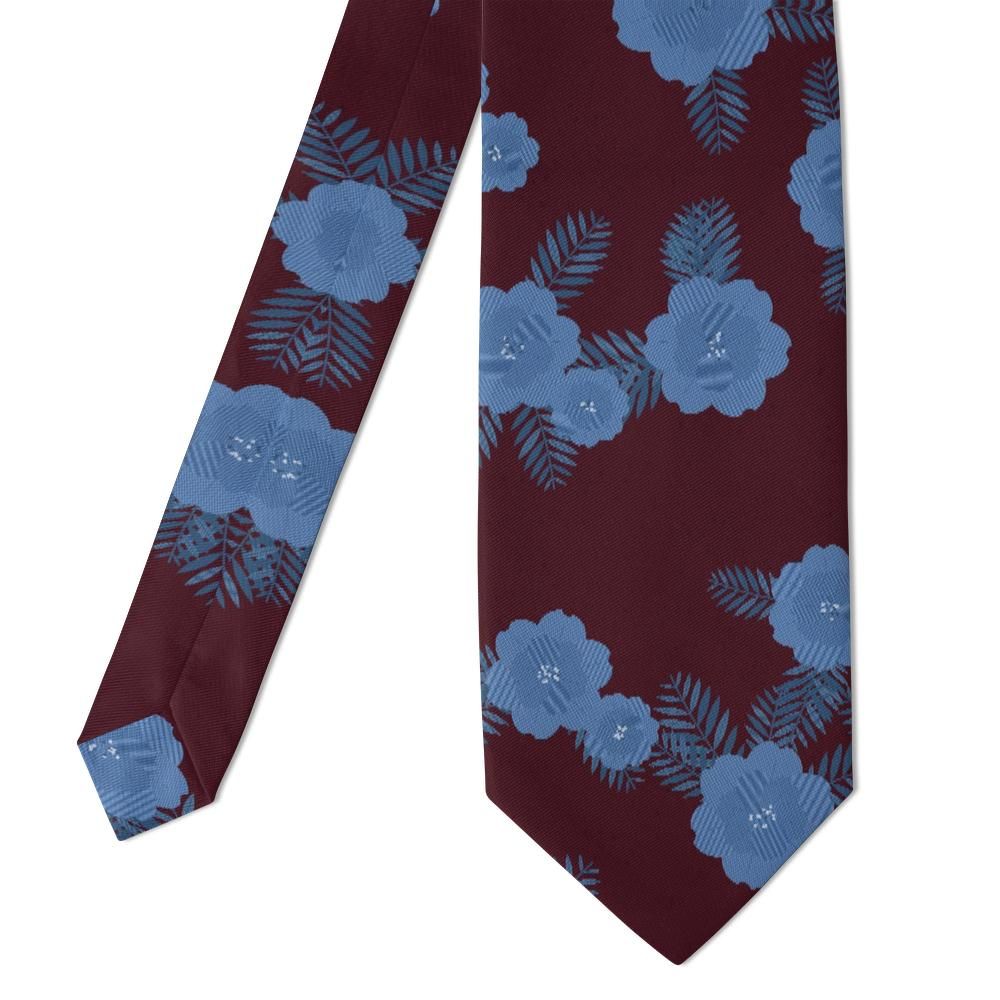Gassion - Burgundy & Blue Floral Tie – Moody Garden