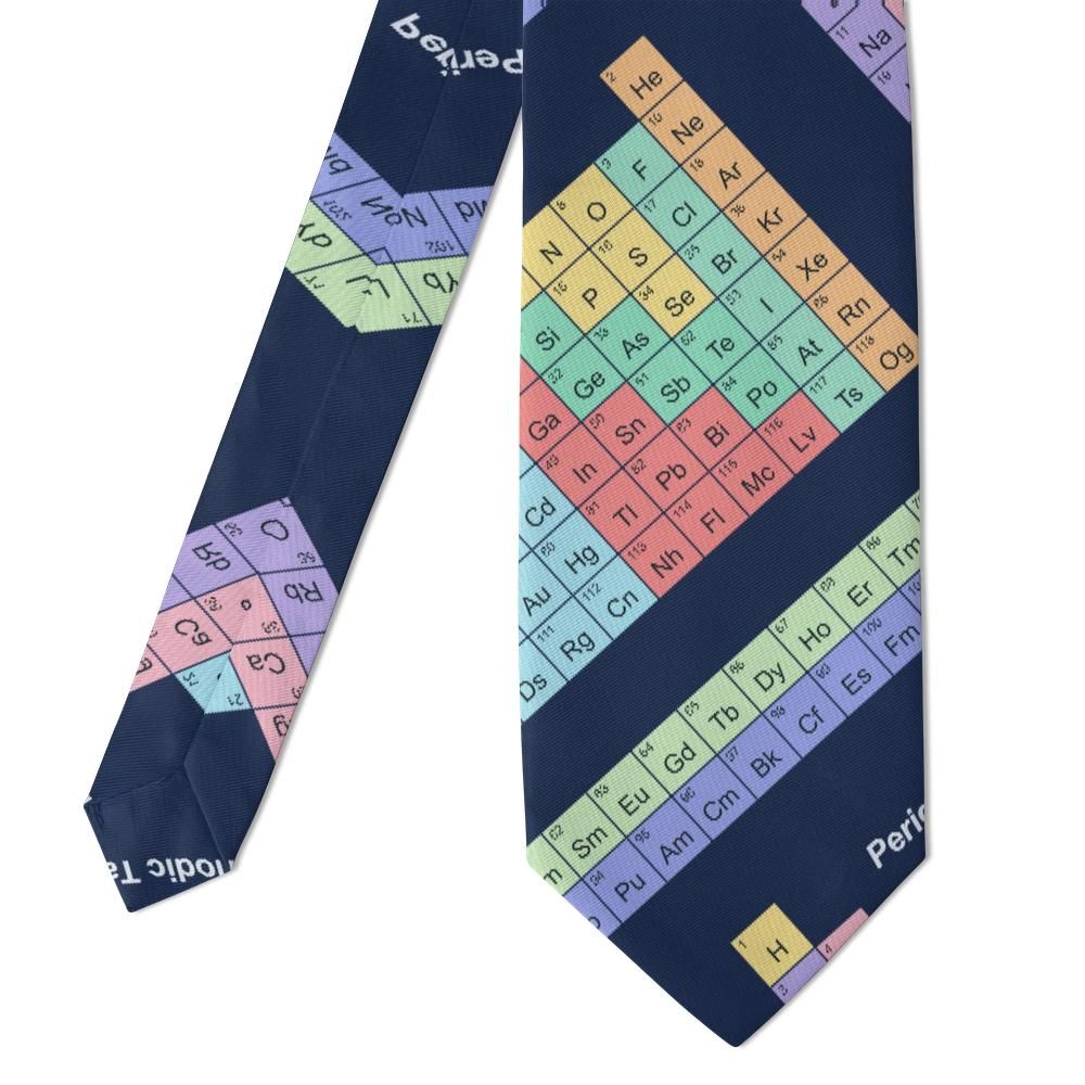 Knuth - Navy & Pastel Periodic Table Tie – Lab Night