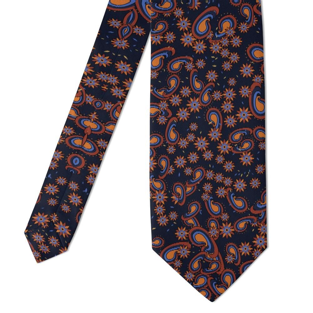 Altemps - Midnight & Rust Floral Paisley Tie – Venetian Night