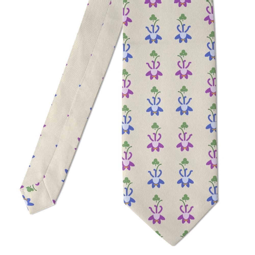 Dohna - Cream & Blue Columbine Tie – Cottage Bells
