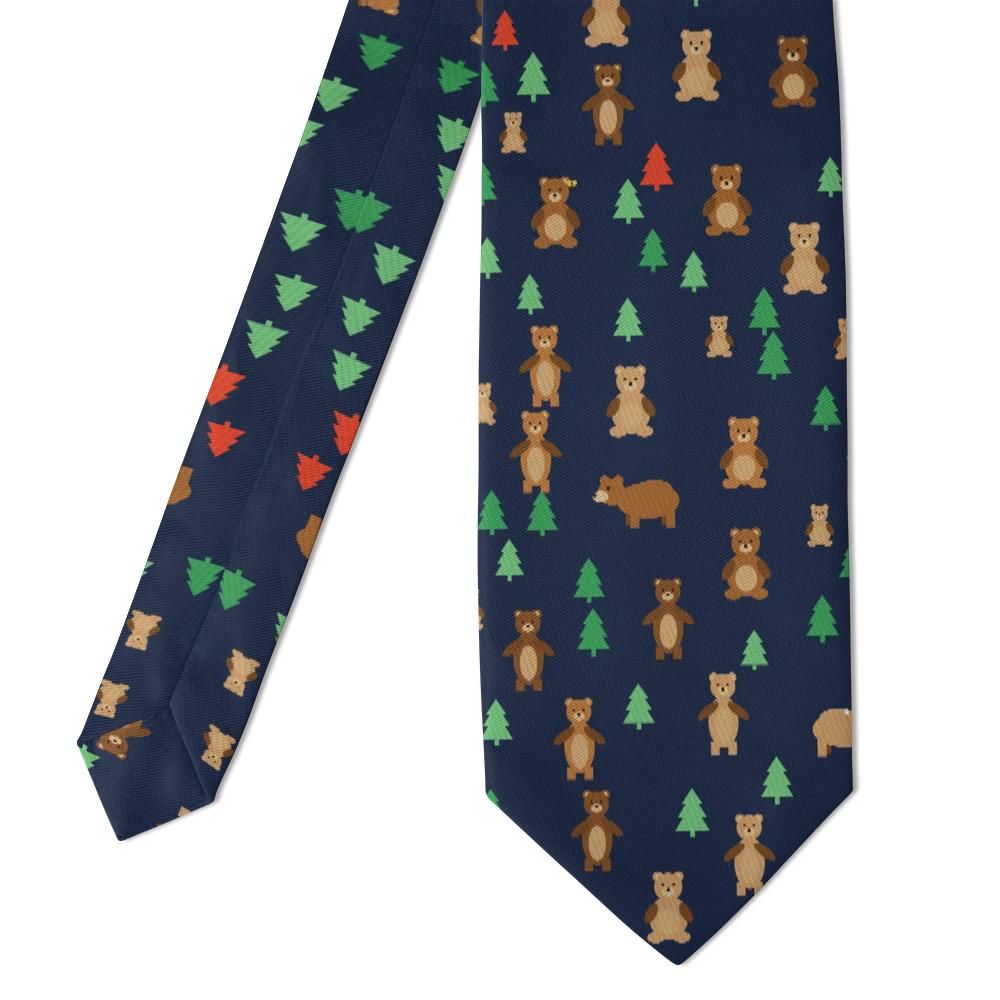 Juel - Navy & Honey Forest Bear Tie – Starlit Campfire