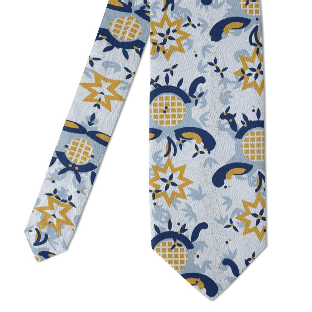 Sternberg - Sky & Navy Pomegranate Floral Tie – Moravian Morning